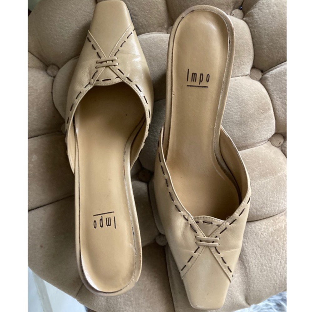 IMPO KITTEN HEEL MULES